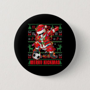 Glad Kickmas jul fotboll Byll ful ungdomssvärja Knapp