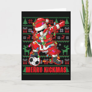 Glad Kickmas jul fotboll Byll ful ungdomströja Kort