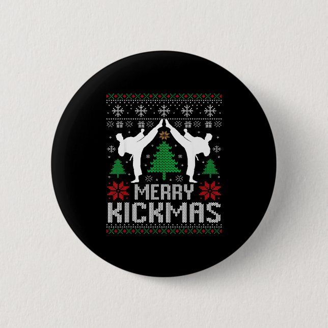 Glad Kickmas Karate Jiu Jitsu Fjul Jul Knapp (Framsida)