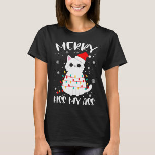 Glad Kiss Min Jul Tema Kattälskare Gåvor För T Shirt