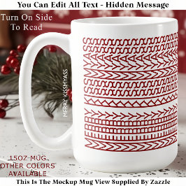 Glad Kissmyass 160R Dold Julmeddelande  Kaffemugg
