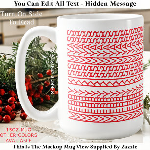 Glad Kissmyass 160R Dold Meddelande Jul  Kaffemugg