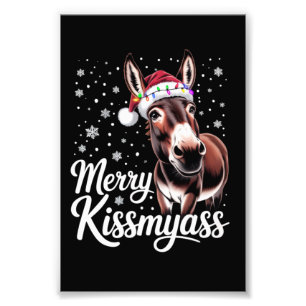 Glad Kissmyass Åsna Sarksatisk Jul Rolig Pyjamas Fototryck