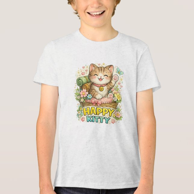 Glad Kitty T Shirt (Framsida)