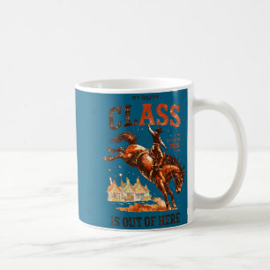 Glad klass är ute här klass 2026 cowboy kaffemugg