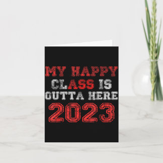 Glad klass är ute härifrån 2023 t-shirt rolig kort