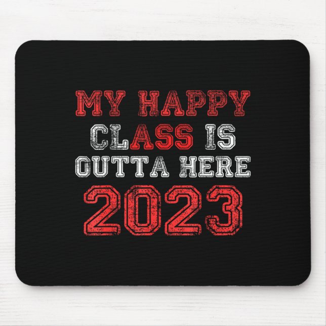 Glad klass är ute härifrån 2023 t-shirt rolig musmatta (Framsidan)