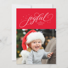 Glad klassisk julbild röd julkort