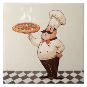 Glad kock: kockhatt Kock presenterar pizzakök Kakelplatta