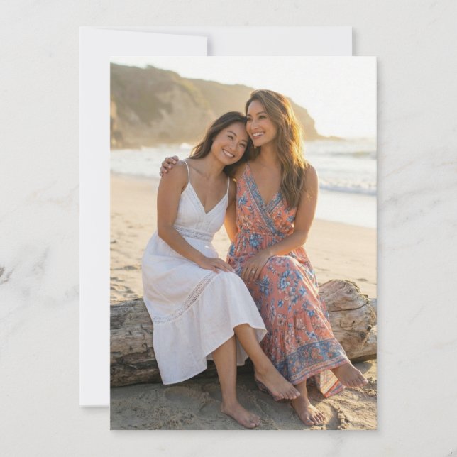 Glad körsbärsblomfoto inbjudningar (Framsida)