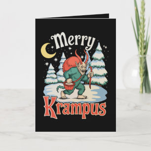 Glad Krampus Folklore Jul Skräck Jul Helgkort