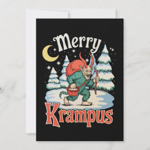 Glad Krampus Folklore Jul Skräck Jul Julkort