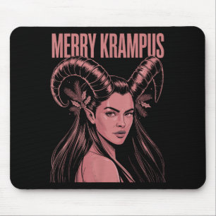 Glad Krampus Ironisk Lilith Jul Mörk Femininitet Musmatta