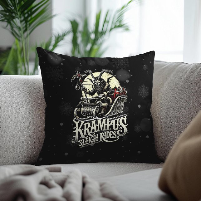 Glad Krampus jul Krampus slädfärder Kudde (Skapare uppladdad)