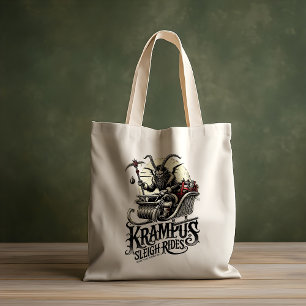 Glad Krampus jul Krampus slädfärder Tygkasse