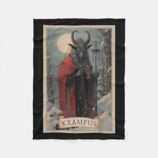 Glad Krampus jul Xmas Skräck Ful Tröja E Fleecefilt (Framsidan)