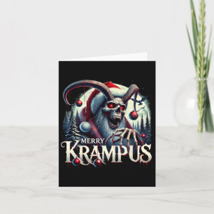 Glad Krampus Krampus Kommer Till Stan Skräck Jul Kort