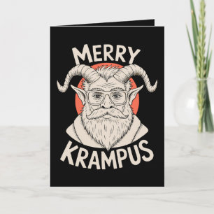 Glad Krampus Myttisk Jul Xmas Högtid Helgkort