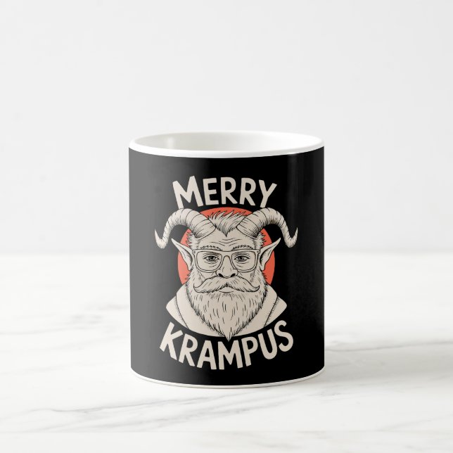 Glad Krampus Myttisk Jul Xmas Högtid Kaffemugg (Center)