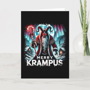 Glad Krampus Myttisk Jul Xmas Skräck Kramp Kort
