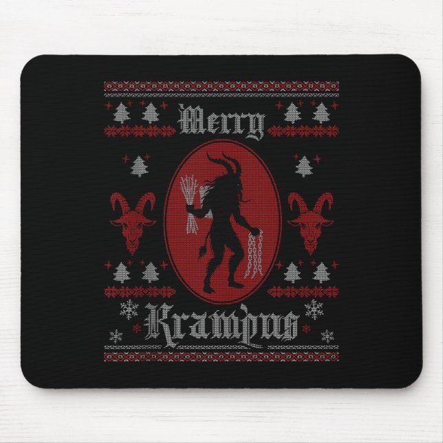 Glad Krampus Skräck Soky Ond Rolig Ful Jul Musmatta (Framsidan)
