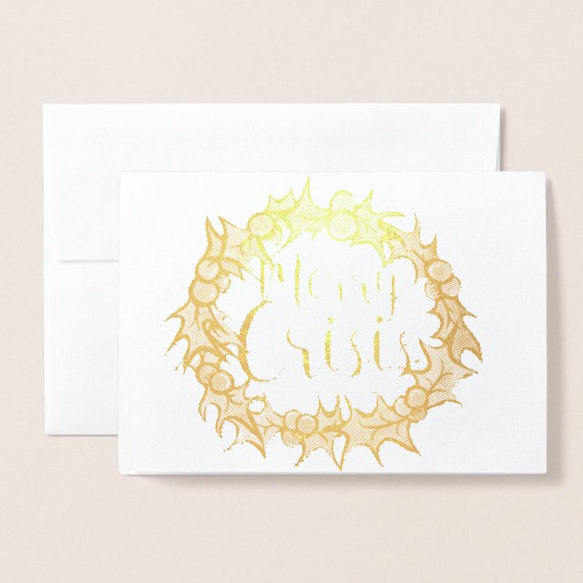 Glad kris folierat kort (Framsida med kuvert)