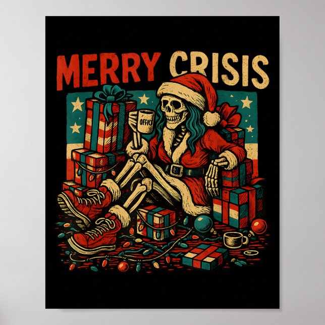Glad kris skelett rolig jul  poster (Framsidan)
