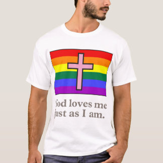 Glad kristen flaggasloganskjorta tee