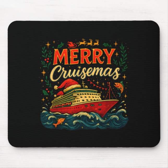 Glad Kryssmas Rolig Julkryssning Semester  Musmatta (Framsidan)