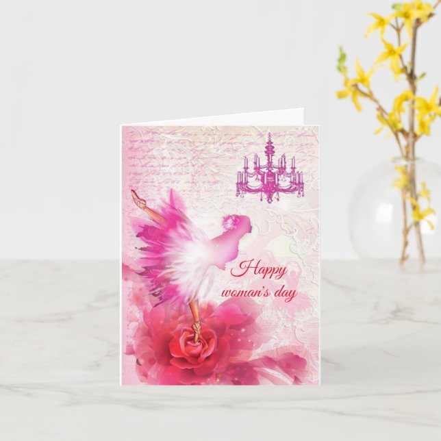 Glad kvinnodagen kort (Gul blomma)