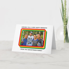 Glad Kwanzaa Familjefoto Högtid Helgkort