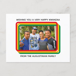 Glad Kwanzaa Familjefoto Semestervykort Helg Vykort