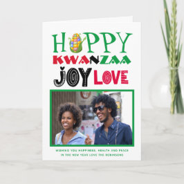Glad Kwanzaa FOTO Välkomstkort Modernt Roligt Helgkort