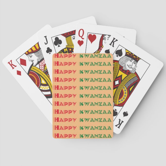 Glad Kwanzaa-hälsning 2 Casinokort (Baksidan)