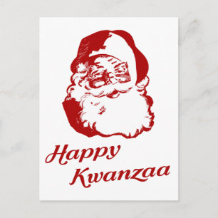 Glad Kwanzaa jul Tomte Helg Vykort