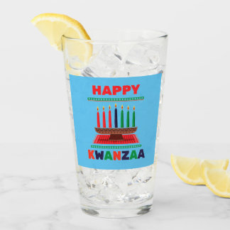 Glad Kwanzaa Kinara Glaskopp