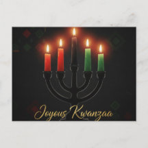 Glad Kwanzaa Kinara Postkort