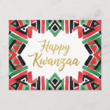 Glad Kwanzaa Kinara Postkort