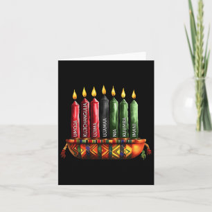 Glad Kwanzaa Kinara Sju Ljus Principer För K Kort