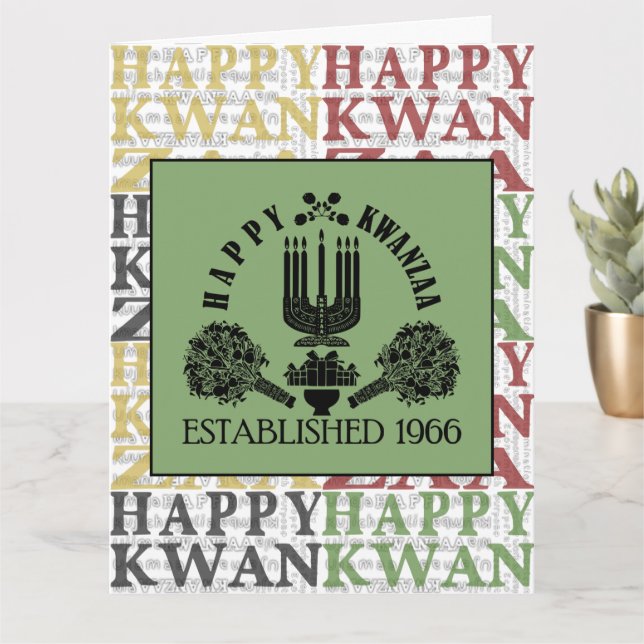 Glad Kwanzaa Kort (Liten växt)