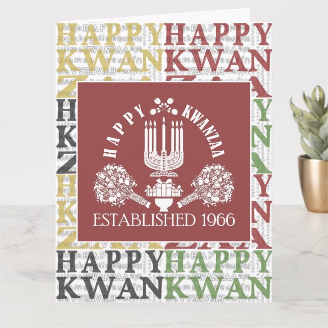 Glad Kwanzaa Kort (Liten växt)