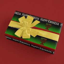 Glad Kwanzaa Ljusstake Inpackningspapper Presentpapper