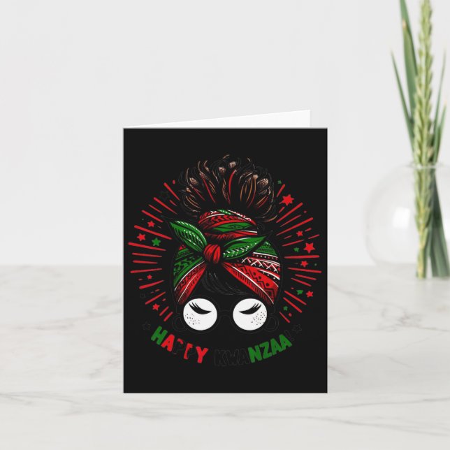Glad Kwanzaa Sju Principer För Kwanzaa Rufsigt Tou Kort (Framsida)