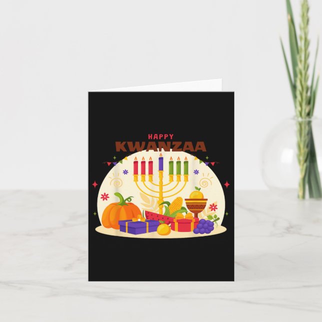 Glad Kwanzaa Sju Principer Kwanzaa Kinara M Kort (Framsida)