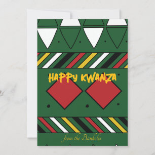 Glad Kwanzaa Tribalmönster Familjefoto Julkort