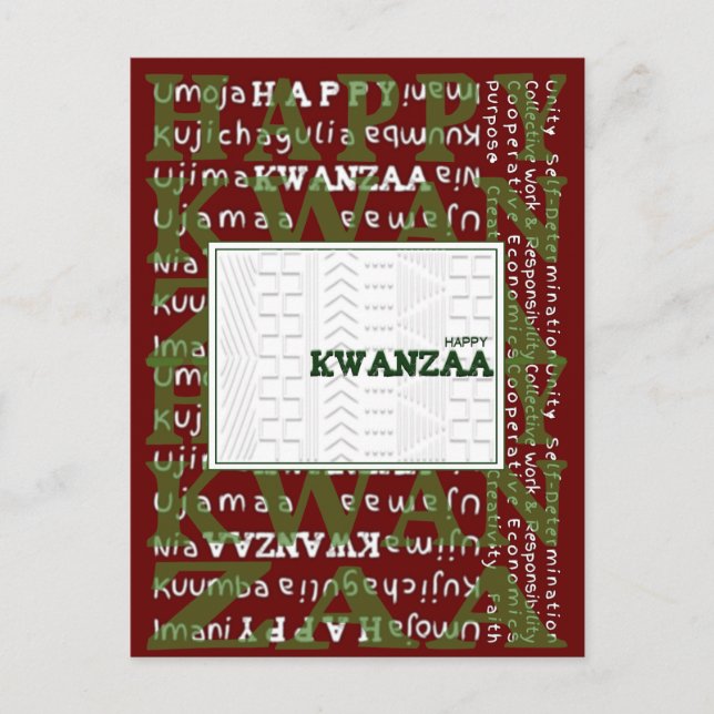 Glad Kwanzaa Vykort (Framsida)