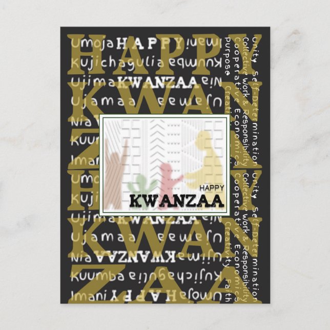 Glad Kwanzaa Vykort (Framsida)