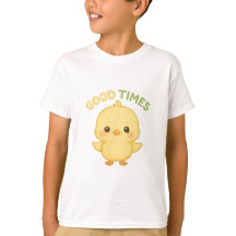 Glad kyckling "God Tid" Barn Grafik T-shirt