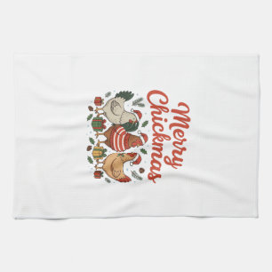 Glad Kycklingmas Jul Kyckling Jul Kökshandduk