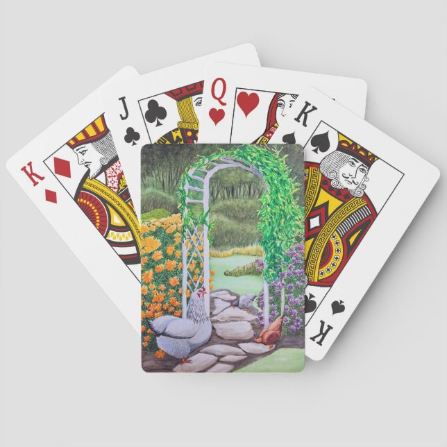 Glad kycklingträdgård  casinokort (Baksidan)